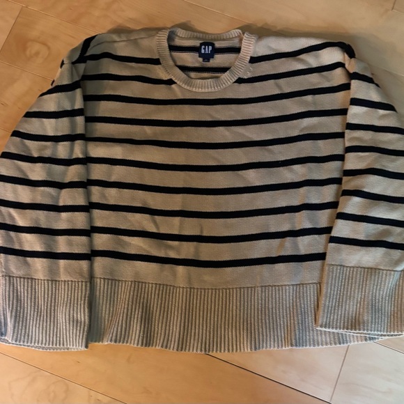 GAP womens Striped Sweater - Beige and black size XL - Picture 2 of 5